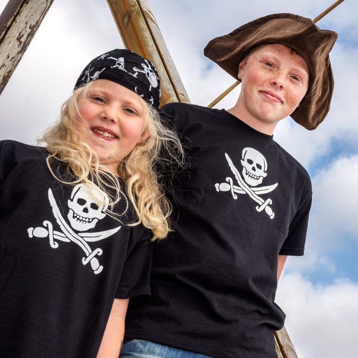 Adult pirate T shirts and kids pirate t shirts pirate t shirt. Tricorn pirate hat.